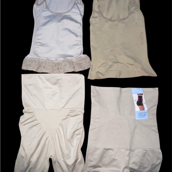 Set of 4 Beige Shapewear Tops and Bottoms - Picture 1 of 12